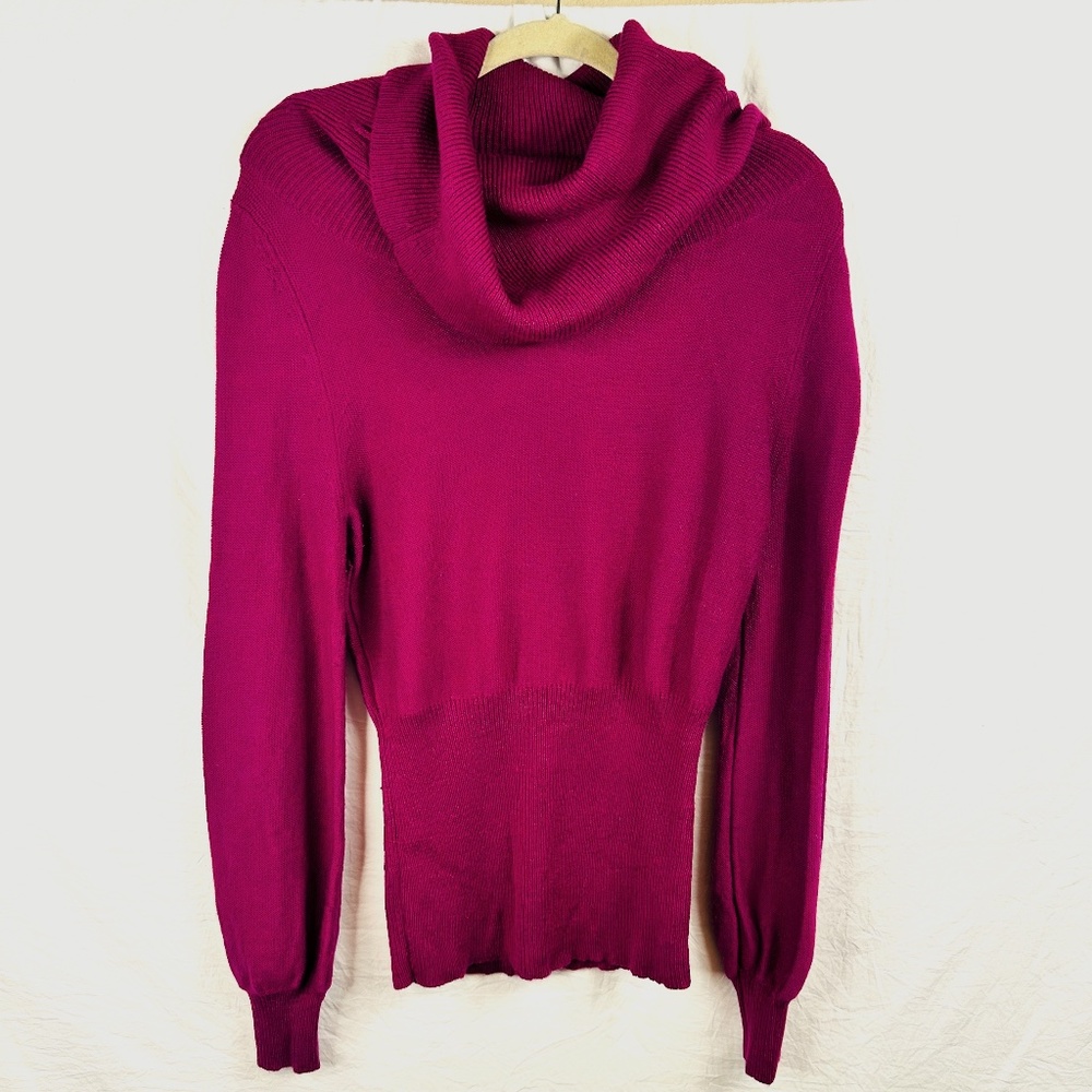 Patagonia Pullover Sweater Women Purple Size Large Turtle/Cowl Neck Long Sleeves